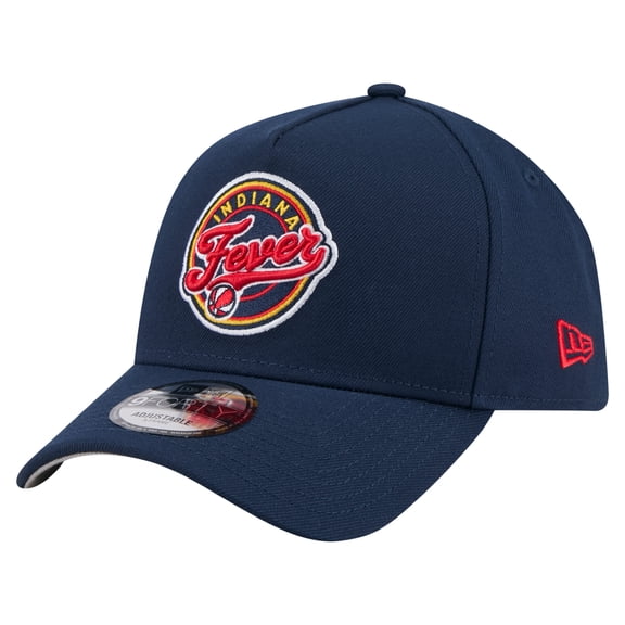 Unisex-New Era Navy Indiana Fever Core Logo A-Frame 9FORTY Adjustable Hat