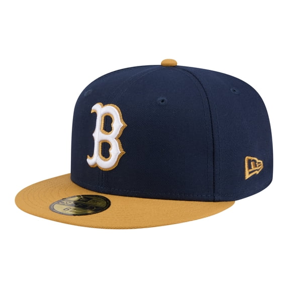 Men's New Era Navy/Khaki Boston Red Sox Two-Tone Color Pack 59FIFTY Fitted Hat