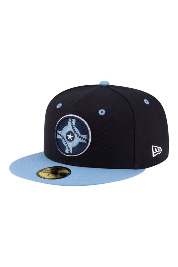 Men's New Era Navy/Light Blue Indianapolis Indians Authentic Collection 59FIFTY Fitted Hat