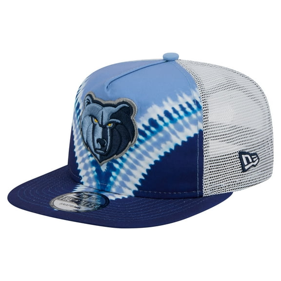 Men's New Era Navy/Light Blue Memphis Grizzlies Throwback Dye Golfer Snapback Hat