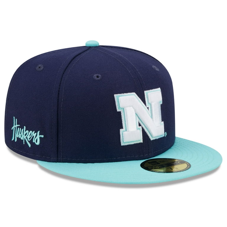 Men's New Era Navy/Light Blue Nebraska Huskers 59FIFTY Fitted Hat 