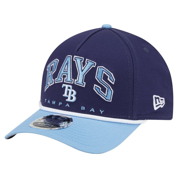 Men's New Era Navy/Light Blue Tampa Bay Rays Arch 9FORTY A-Frame M-Crown Adjustable Hat