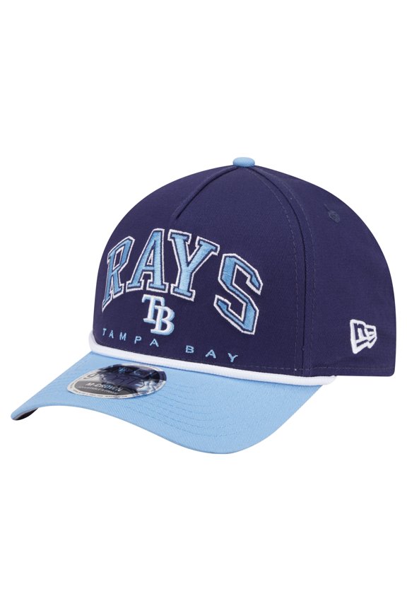 Men's New Era Navy/Light Blue Tampa Bay Rays Arch 9FORTY A-Frame M-Crown Adjustable Hat