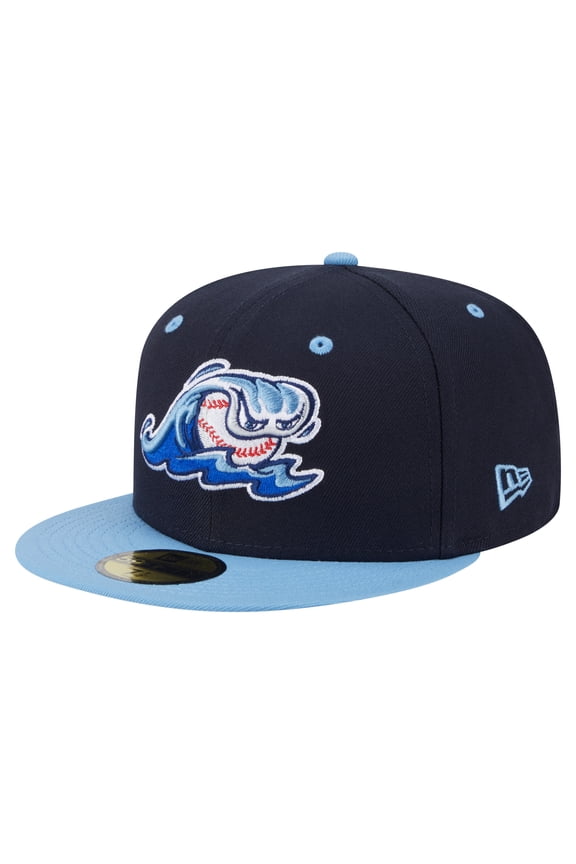Men's-New Era Navy/Light Blue West Michigan Whitecaps Authentic Collection 59FIFTY Fitted Hat