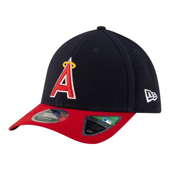 Men's New Era Navy Los Angeles Angels Alternate Player Replica 39THIRTY M-Crown Flex Hat