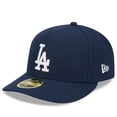 thumbnail image 1 of Men's New Era Navy Los Angeles Dodgers Oceanside Low Profile 59FIFTY Fitted Hat, 1 of 5