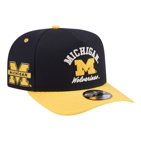 Men's New Era Navy/Maize Michigan Wolverines Two-Tone Arched 9FIFTY Snapback Hat