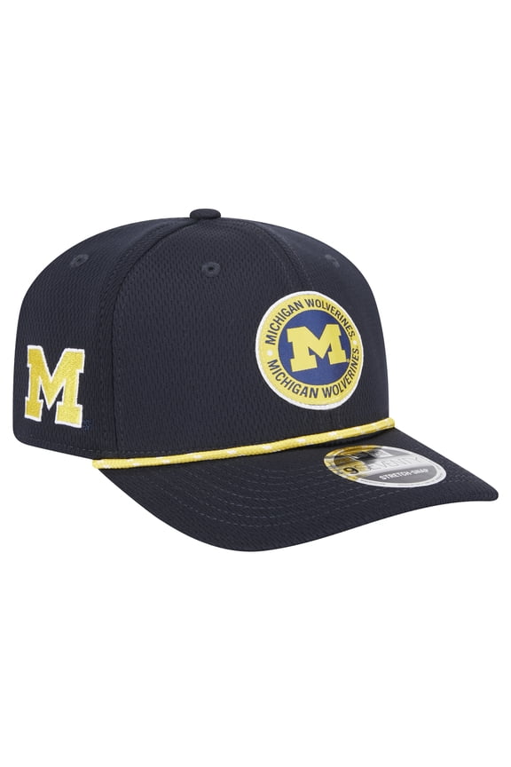 Men's New Era Navy Michigan Wolverines COOLERA 9SEVENTY Rope Stretch-Snap Hat