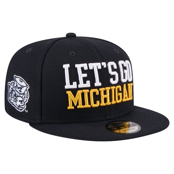 Men's New Era Navy Michigan Wolverines Go Team 9FIFTY Snapback Hat