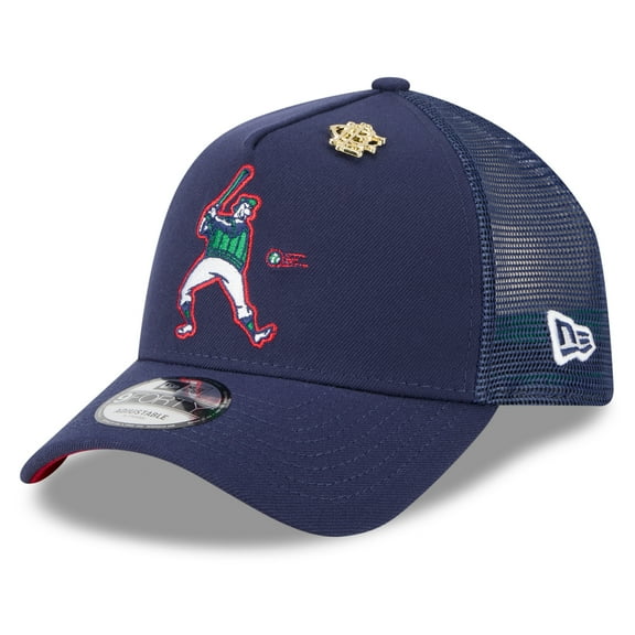 Men's New Era  Navy Milwaukee Brewers 2025 Big League Chew A-Frame 9FORTY Adjustable Trucker Hat