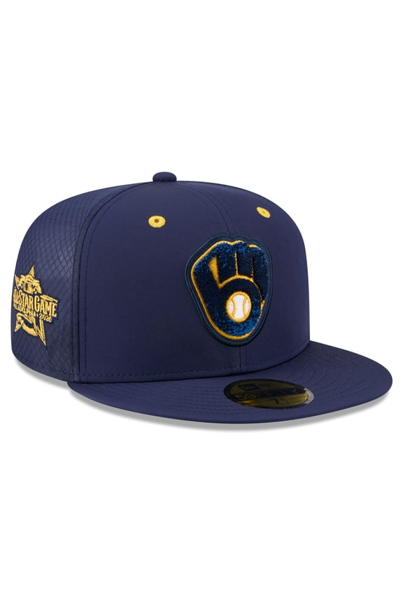 Men's New Era Navy Milwaukee Brewers 2026 MLB All-Star Game Workout 59FIFTY Fitted Hat