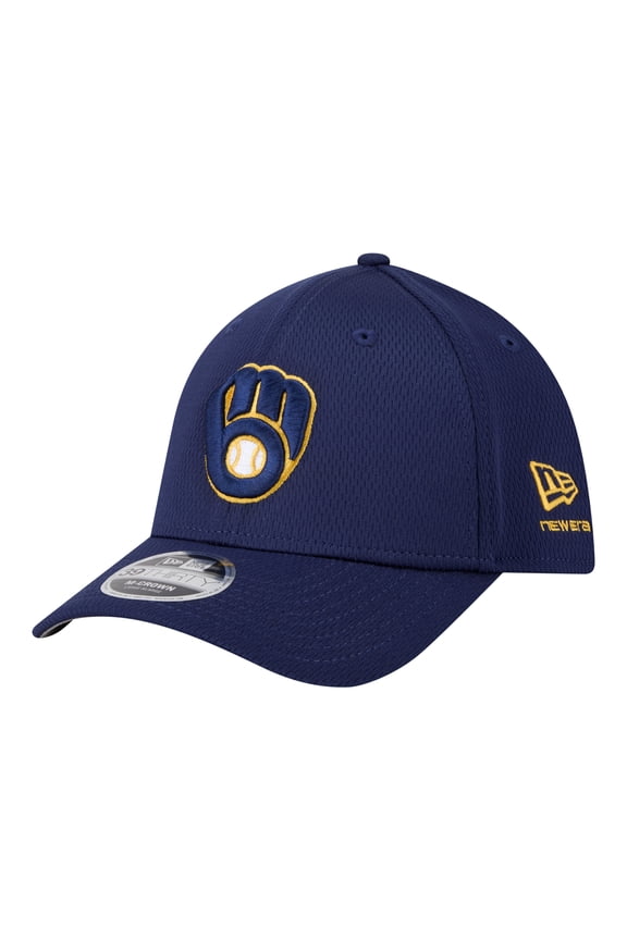 Men's New Era Navy Milwaukee Brewers Dash 39THIRTY Flex Hat