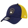 thumbnail image 1 of Men's New Era Navy Milwaukee Brewers Neo 39THIRTY Flex Hat, 1 of 6