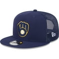 thumbnail image 1 of Men's New Era Navy Milwaukee Brewers Team Color Trucker 9FIFTY Snapback Hat, 1 of 6