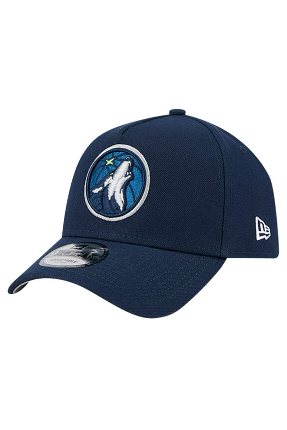 Men's New Era Navy Minnesota Timberwolves A-Frame 9FORTY Adjustable Hat