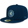 thumbnail image 1 of Men's New Era Navy Minnesota Timberwolves Official Team Color 59FIFTY Fitted Hat, 1 of 6