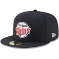 thumbnail image 1 of Men's New Era Navy Minnesota Twins Cooperstown Collection Wool 59FIFTY Fitted Hat, 1 of 6