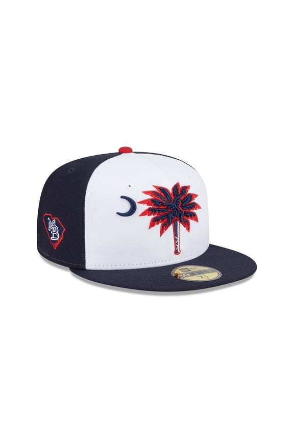 Men's-New Era Navy Myrtle Beach Pelicans Theme Nights 59FIFTY Fitted Hat