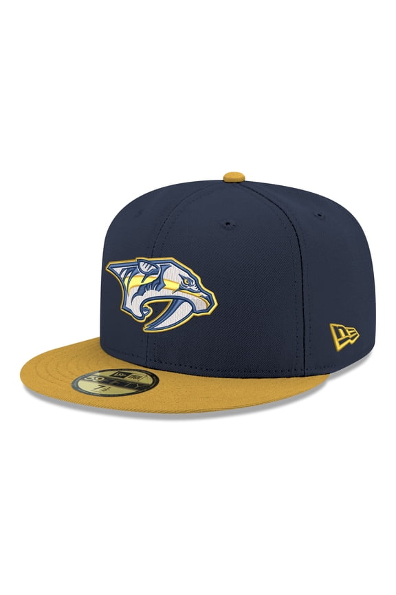 Men's New Era Navy Nashville Predators Core Logo Two-Tone 59FIFTY Fitted Hat