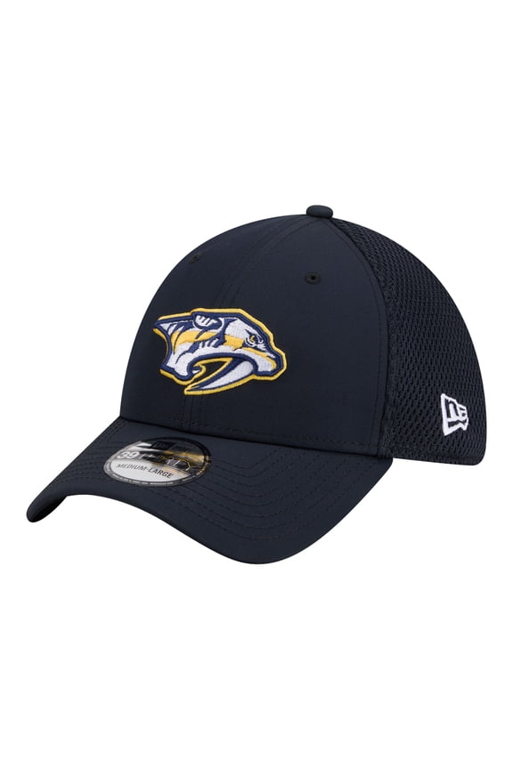 Men's New Era Navy Nashville Predators Logo 39THIRTY Flex Hat