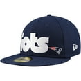 thumbnail image 1 of Men's New Era Navy New England Patriots Checkered Undervisor 59FIFTY Fitted Hat, 1 of 6