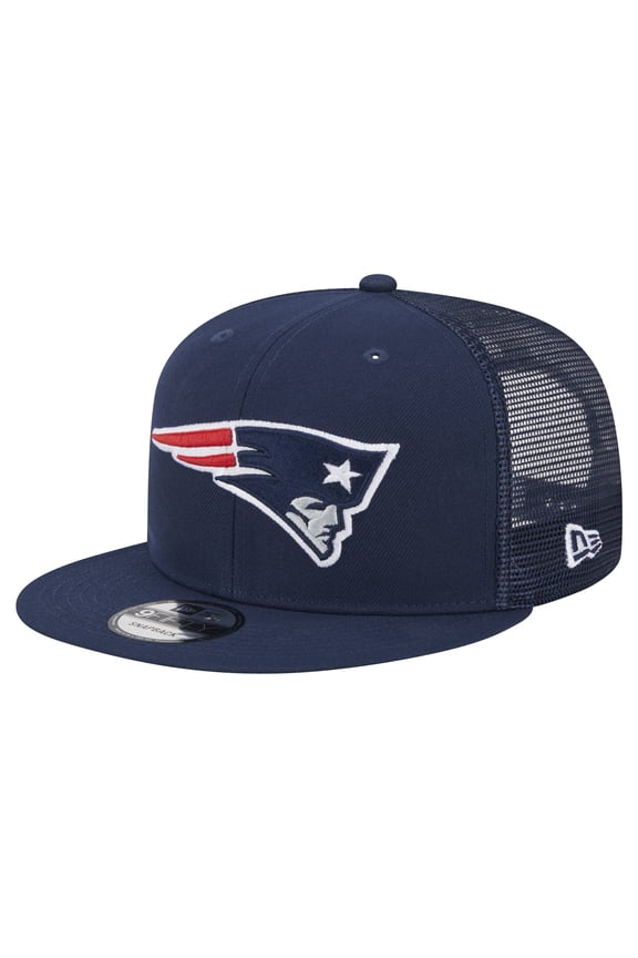 Men's New Era Navy New England Patriots Main Trucker 9FIFTY Snapback Hat