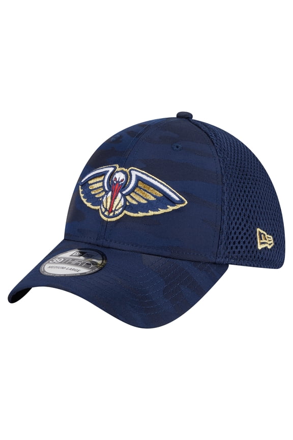 Men's-New Era Navy New Orleans Pelicans Subtle Camo 39THIRTY Flex Hat