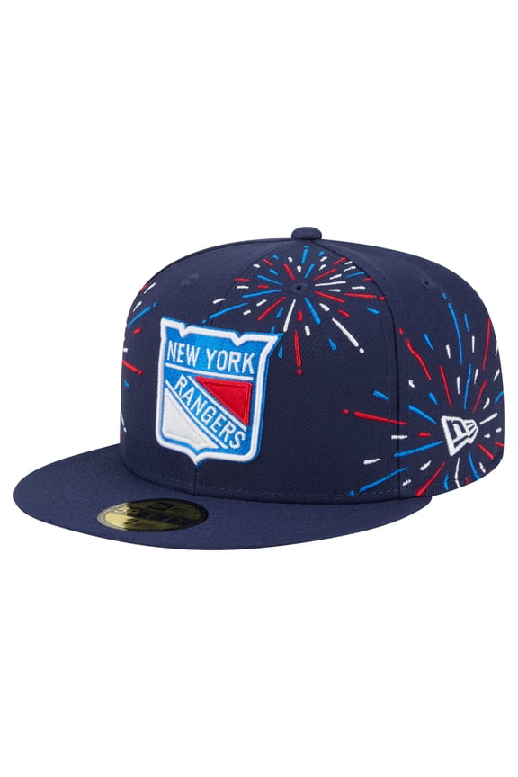 Men's-New Era  Navy New York Rangers Americana Fireworks 59FIFTY Fitted Hat