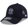 thumbnail image 1 of Men's New Era Navy New York Yankees 2026 Batting Practice Apex 9FORTY Adjustable Trucker Hat, 1 of 5