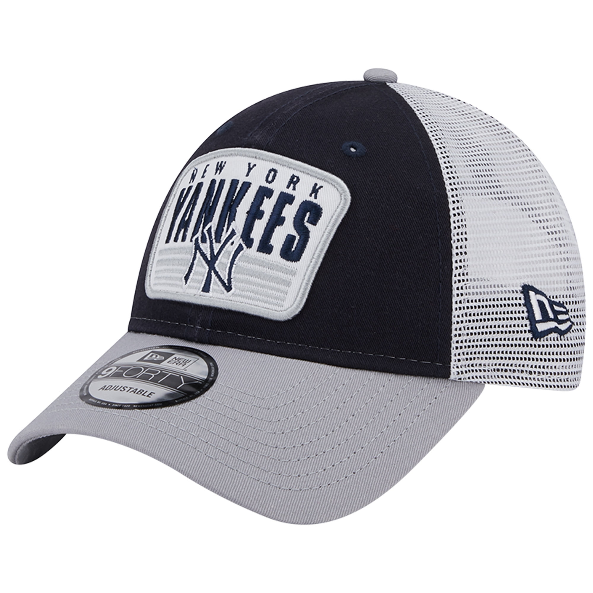 New Era Men's MLB Baseball Caps, NY Snapback Hat, Navy Two-Tone Mesh ...