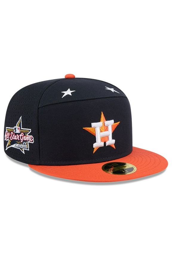Men's New Era Navy/Orange  Houston Astros 2025 MLB All-Star Game Side Patch 59FIFTY Fitted Hat