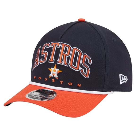 Men's New Era Navy/Orange Houston Astros Arch 9FORTY A-Frame M-Crown Adjustable Hat