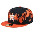 thumbnail image 1 of Men's New Era Navy/Orange Houston Astros Retro Pattern 59FIFTY Fitted Hat, 1 of 6