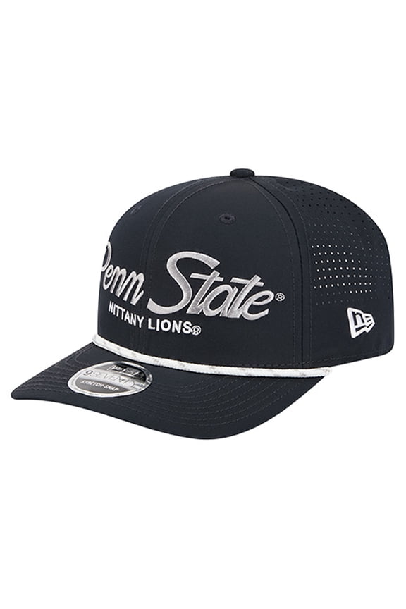 Men's New Era Navy Penn State Nittany Lions Script Performance Rope 9SEVENTY Adjustable Hat