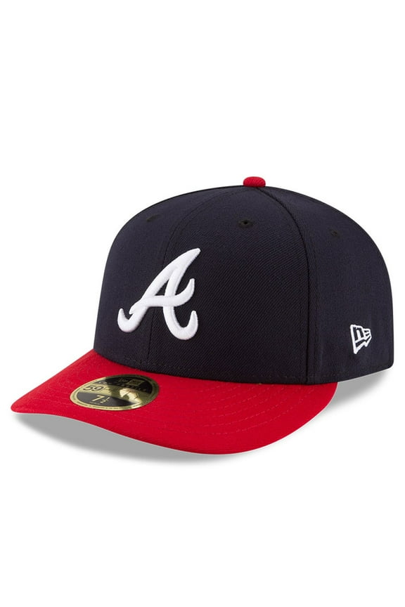 Men's New Era Navy/Red Atlanta Braves Home Authentic Collection On-Field Low Profile 59FIFTY Fitted Hat