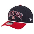 thumbnail image 1 of Men's New Era Navy/Red Boston Red Sox Arch 9FORTY A-Frame M-Crown Adjustable Hat, 1 of 5