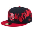 thumbnail image 1 of Men's New Era Navy/Red Boston Red Sox Retro Pattern 59FIFTY Fitted Hat, 1 of 6