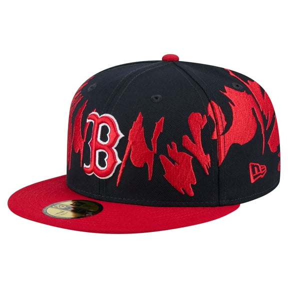 Men's New Era Navy/Red Boston Red Sox Retro Pattern 59FIFTY Fitted Hat