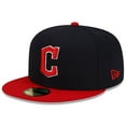 thumbnail image 1 of Men's New Era Navy/Red Cleveland Guardians Authentic Collection On-Field 59FIFTY Fitted Hat, 1 of 6