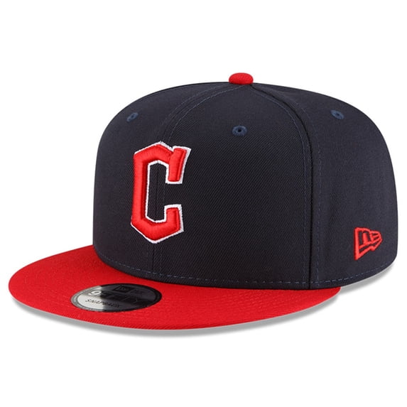 Men's New Era Navy/Red Cleveland Guardians Team Color 9FIFTY Snapback Adjustable Hat