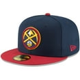 thumbnail image 1 of Men's New Era Navy/Red Denver Nuggets 2-Tone 59FIFTY Fitted Hat, 1 of 6