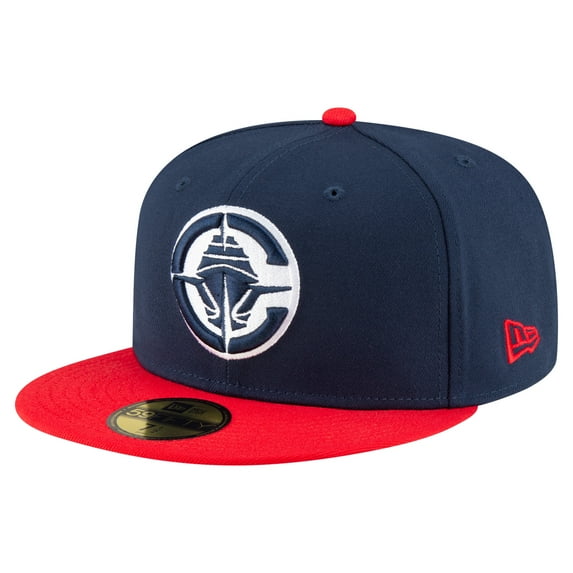 Men's New Era Navy/Red LA Clippers 2-Tone 59FIFTY Fitted Hat