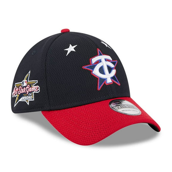 Men's New Era Navy/Red Minnesota Twins 2025 MLB All-Star Game Workout 39THIRTY Flex Hat