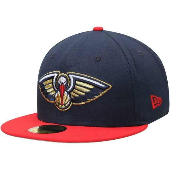 Men's New Era Navy/Red New Orleans Pelicans Official Team Color 2Tone 59FIFTY Fitted Hat