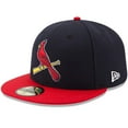 thumbnail image 1 of Men's New Era Navy/Red St. Louis Cardinals Alternate 2 Authentic Collection On-Field 59FIFTY Fitted Hat, 1 of 6