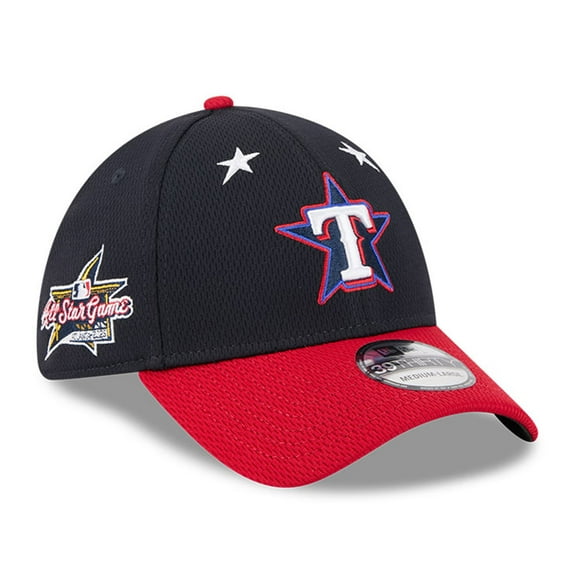 Men's New Era Navy/Red  Texas Rangers 2025 MLB All-Star Game Workout 39THIRTY Flex Hat