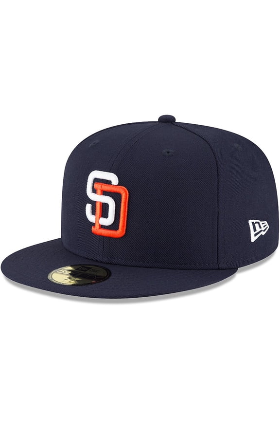 Men's New Era Navy San Diego Padres Cooperstown Collection Wool 59FIFTY Fitted Hat