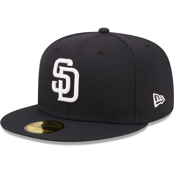 Men's New Era Navy San Diego Padres White Logo 59FIFTY Fitted Hat