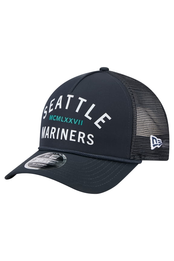 Men's-New Era Navy Seattle Mariners Minimalist 9FORTY A-Frame Adjustable Hat