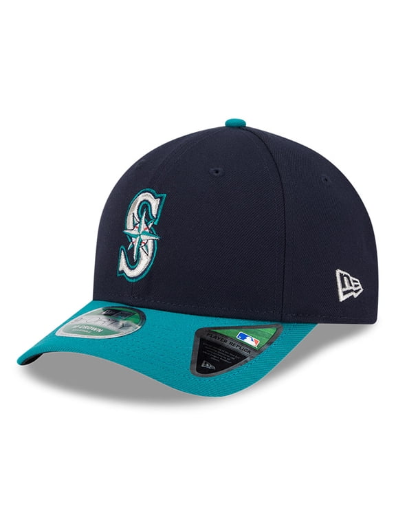 Men's New Era Navy Seattle Mariners Player Replica 9FORTY Adjustable Hat